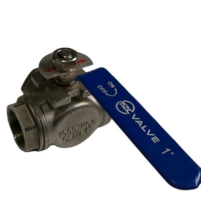 1000wog L/T Type 3 Way Stainless Steel Ball Valves Thread SS304/SS316 NPT/Bsp