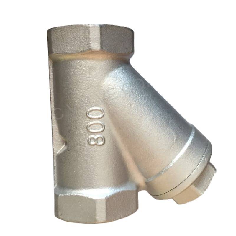 Female Thread Stainless Steel Y Type Spring Loaded Check Valve